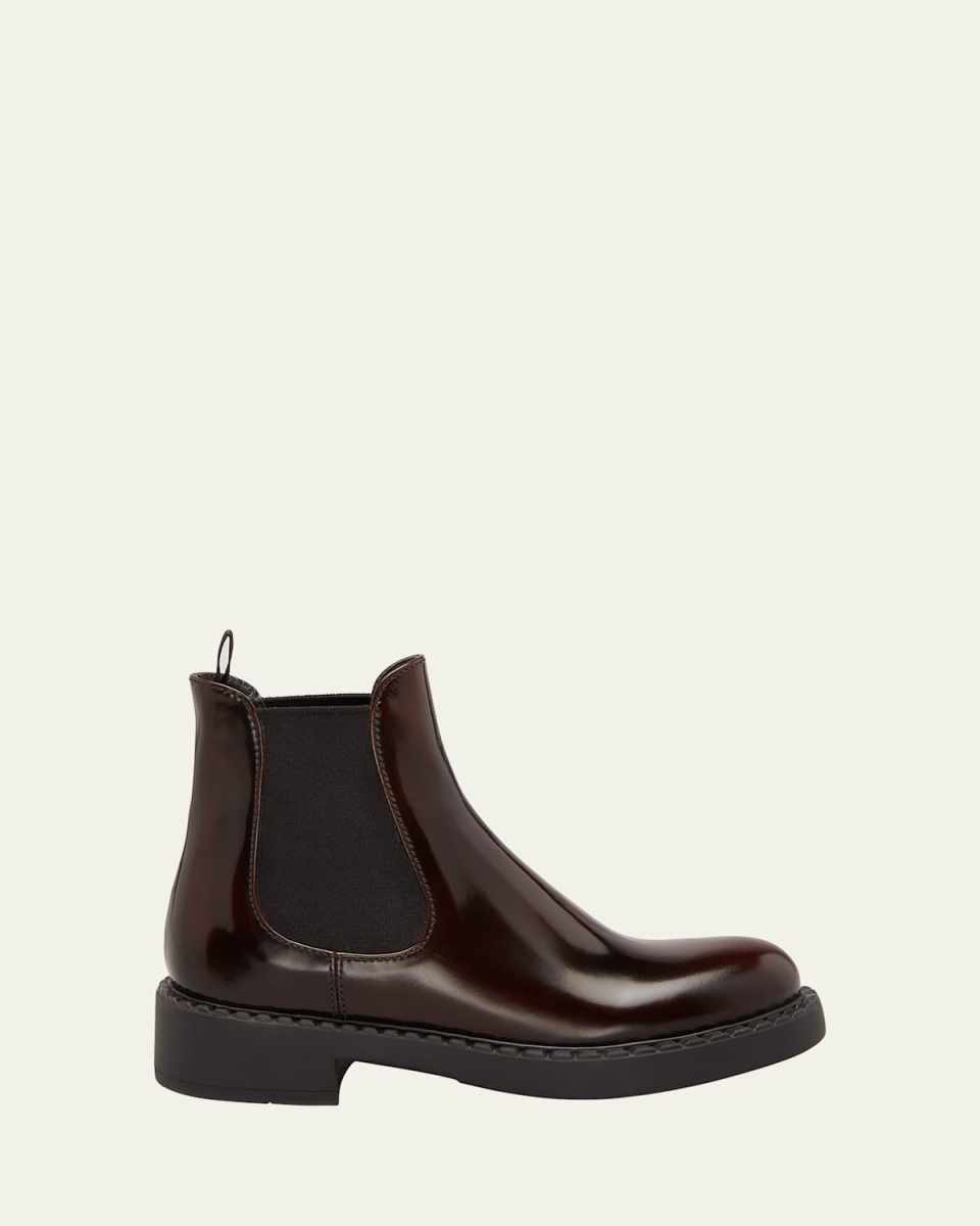 Leather Chelsea Pull-On Booties
